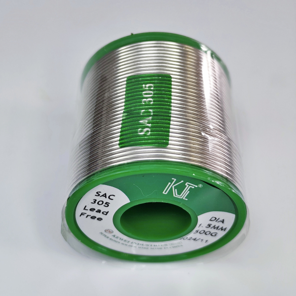 Фото - Припой Kewei Sn96.5Ag3.0Cu0.5 SAC305 (безсвинцевий зі сріблом) з флюсом діам. 1.5мм 500гр.