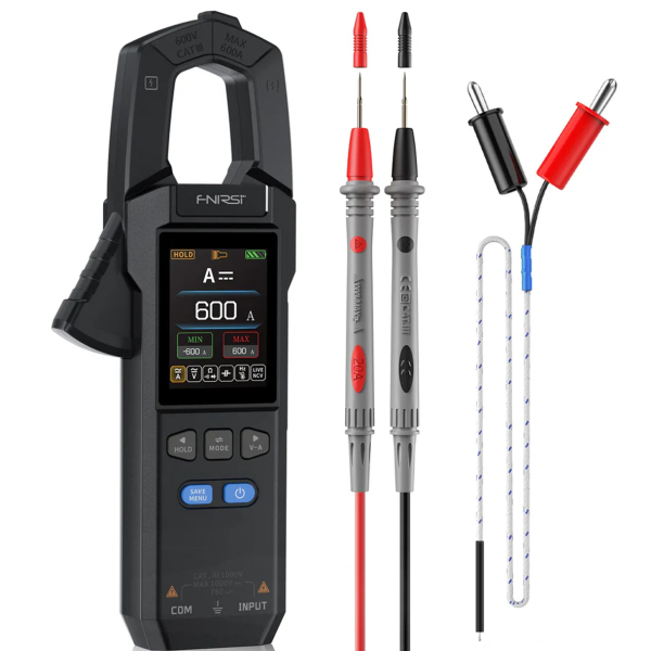 Фото - FNIRSI DMC-100 струмові (токові) кліщі / мультметр, 750V 600A AC/DC, True RMS