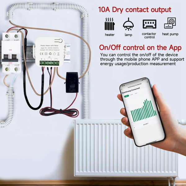 Фото - Лічильник електроенергії PC 311-W-TY/R/80A*1, 1ф 80А, Relay, WiFi Smart 