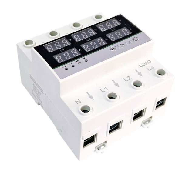 Фото - Реле захисту 3-х фазне напруга/струм 100A 0-500V (L1-L3)/N, 6парам.