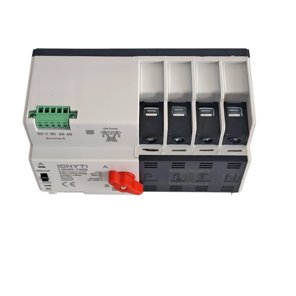 Фото - Автоматичний перемикач джерела живлення LW4R-125 4 полюси  125А GRID/GEN