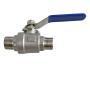 Кран шаровий DN15 н/ж SS304 двоскладовий зовнішня-зовнішня різьба   G1/2"M-G1/2"M