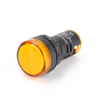 Фото - Лампа індикатор AD16-22DS жовта 12VAC/DC