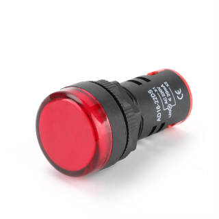 Фото - Лампа індикатор AD16-22DS червона 220VAC