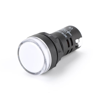 Фото - Лампа індикатор AD16-22DS біла 12VAC/DC