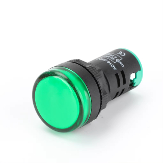 Фото - Лампа індикатор AD16-22DS зелена 220VAC