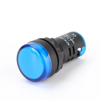 Фото - Лампа індикатор AD16-22DS блакитна 12VAC/DC