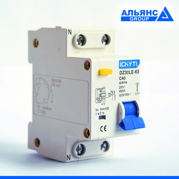 Фото - Диференціальний автоматичний вимикач 40А DZ30LE-63