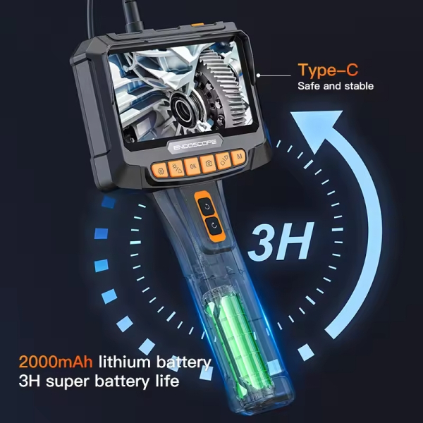 Фото - Ендоскоп поворотний ANESOK G10 PRO 360 2 камери 5 метрів