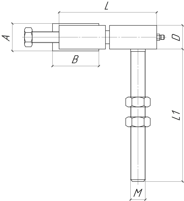 Фото - Петля приварна регульована 2ступ. М16 (JL35A)