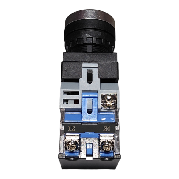 Фото - Кнопка з підсв. LA38-11D жовт. 220VAC 1NO/1NC без фікс.