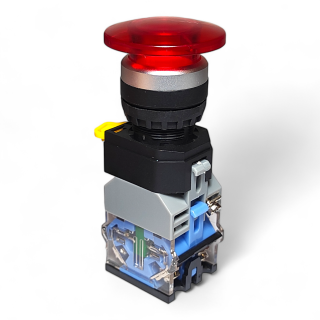 Фото - Кнопка з підсв. LA38-11DM чер. 24VAC/DC 1NO/1NC без фікс.