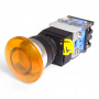 Кнопка з підсв. LA38-11DM жовт. 220VAC 1NO/1NC без фікс.