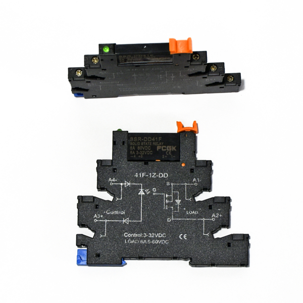 Фото - SSR-DD41F(41F-1Z-DD6A) Control (3-32VDC) Load (6A 5-60VDC)