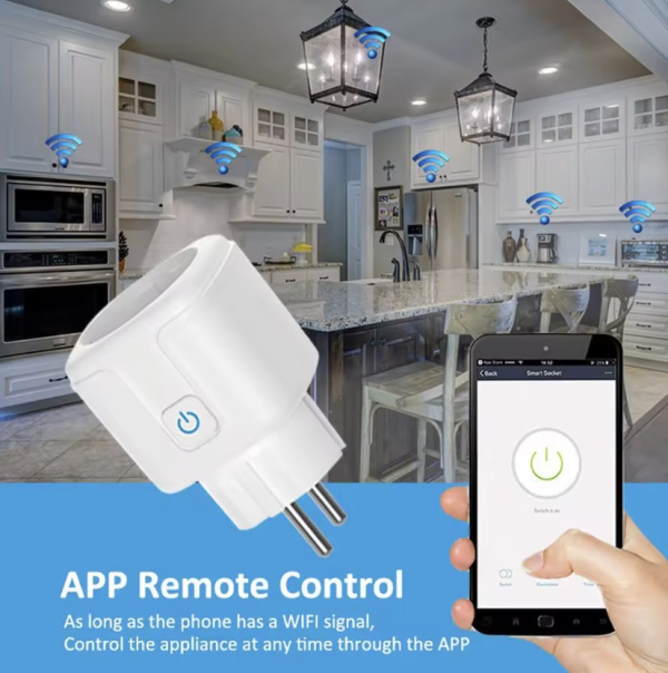 Фото - Розумна розетка лічильник вимикач 16А Tuya