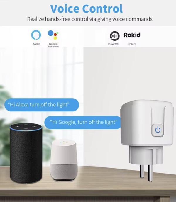 Фото - Розумна розетка лічильник вимикач 16А Tuya