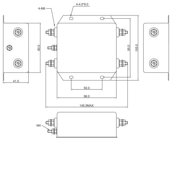 Фото - Фільтр ВЧ EMI 250VAC YB42F2-30A-S