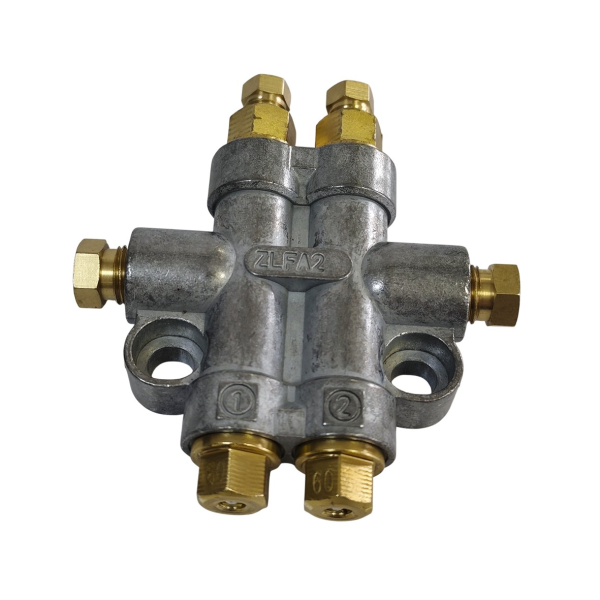 Фото - Прогресивний розподільник для рідкого мастила ZLFG2-66 на 2 виходи