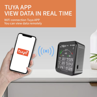 Фото - Монитор качества окружающей среды 9 в 1 WiFi PTH-9BW, черный