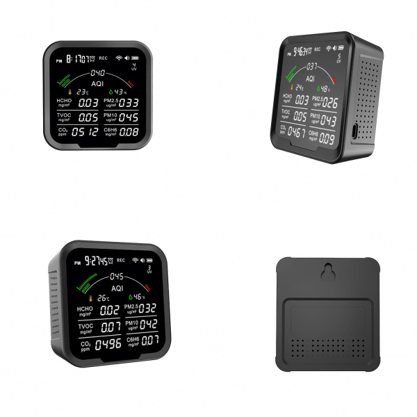 Фото - Монітор якості довкілля 9 в 1 WiFi PTH-9BW, чорний