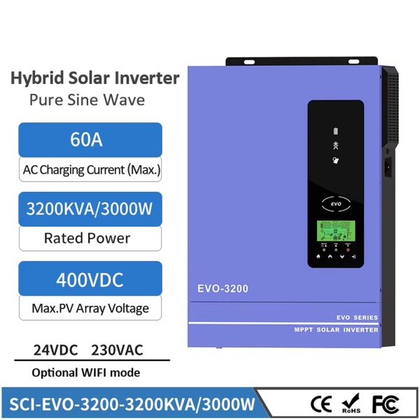 Фото - Інвертор Anern AN-SCI-EVO-3200, 3200W OFF Grid (гібридний)