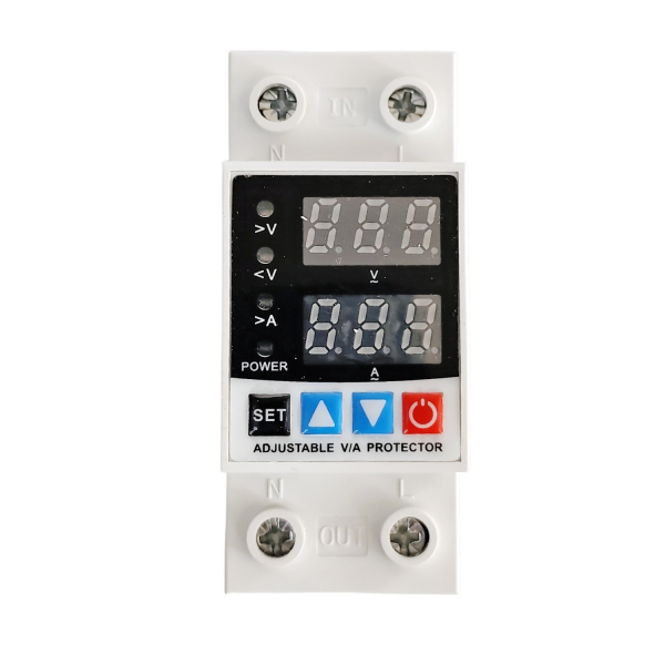 Фото - Реле захисту 1 фазне напруга/ток 63A 0-500V, 19парам. AVP