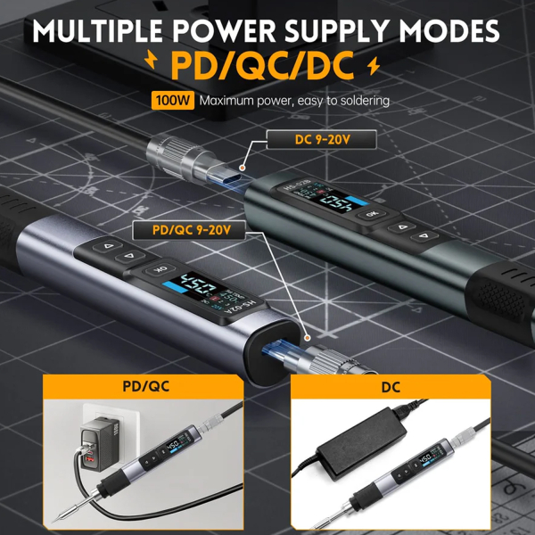 Фото - FNIRSI HS-02A box + 6 жал паяльна станція + блок живлення 100W