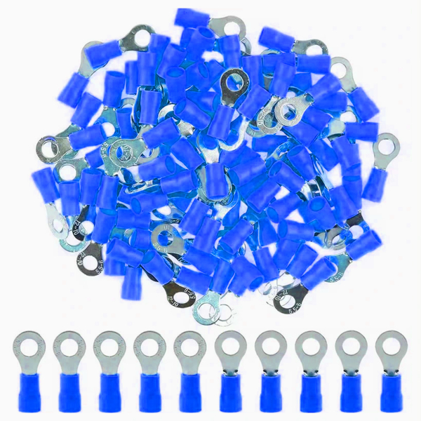 Фото - Кабельний наконечник кільцевий RV2-4L (блакитний уп. - 100шт)