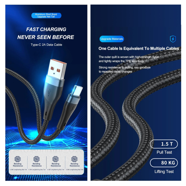 Фото - Блок живлення USB 18 Вт + Кабель USB type C 2м.