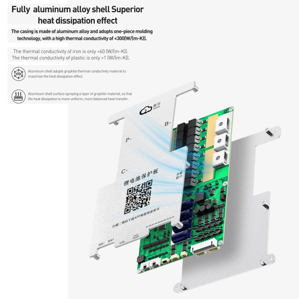 Фото - BMS JK B1A8S10PR (100А номінальний струм, 1А струм балансування, RS-485)