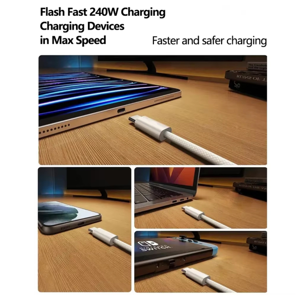 Фото - Зарядка 65Вт GaN, QC3.0, PD, PD 3.0, SuperVOOC 1.0, SuperVOOC 2.0, USB type C для телефону з кабелем 2м