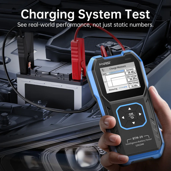 Фото - FNIRSI BTM-24 тестер акумуляторів CCA 2000A,12V/24V