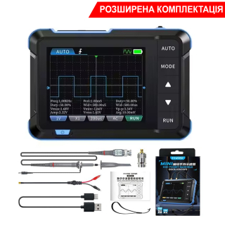 Фото - FNIRSI DSO153 1MHz*1 міні осцилограф / генератор сигналів, розширена комплектація