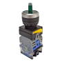 Переключатель с подсв. LA38-11X3D 3 пол. зел. 12VAC/DC 1NO/1NC с фиксацией