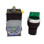 Переключатель с подсв. LA38-11X3D 3 пол. зел. 12VAC/DC 1NO/1NC с фиксацией