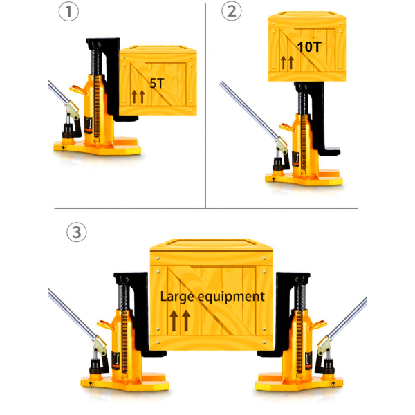 Фото - Домкрат гідравлічний низького захвату з лапою MHC-5RS в/п 10тн./5тн.