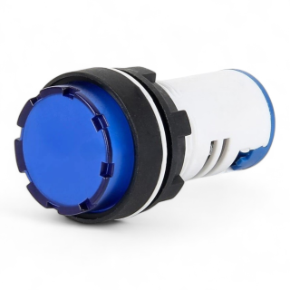 Фото - Лампа індикатор AD16-22ES блакитна 12VAC/DC