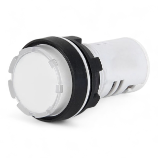 Фото - Лампа індикатор AD16-22ES біла 12VAC/DC