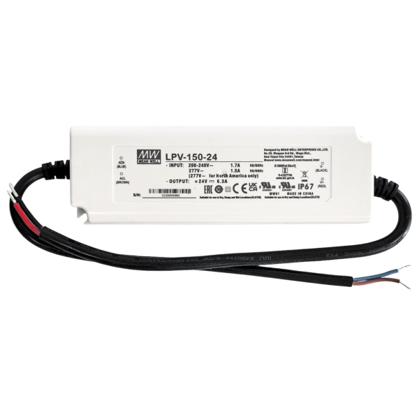Фото - Блок живлення Mean Well LPV-150-24 оригінал (24VDC, 150W), IP67
