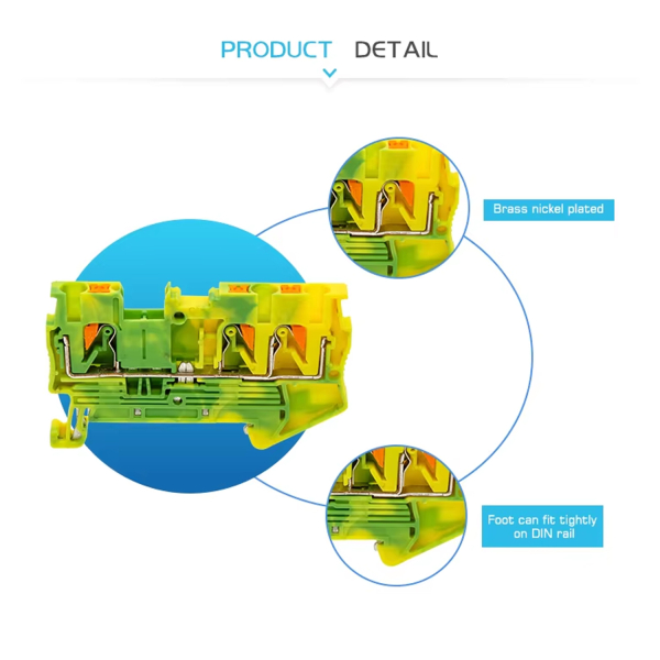Фото - Клема заземлення PT 4 TWIN PE (1-рівнева)