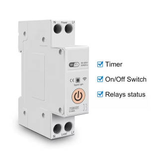 Фото - Розмикач 63А 220V AC Tuya WiFi на DIN рейку ORANGE