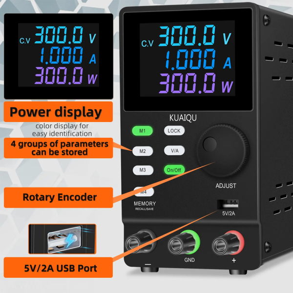 Фото - Блок живлення лабораторний SPPS1203D 360Ватт (0-120Вольт х 0-3Ампер)