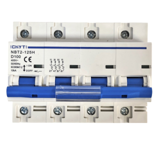 Фото - Автоматичний вимикач 4полюси 100А DIN рейка CHYT NBT2-125H