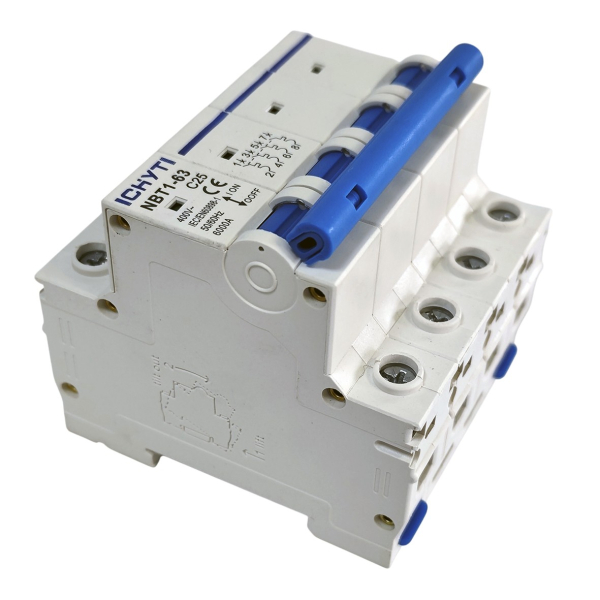 Фото - Автоматичний вимикач 4полюси 25А DIN рейка CHYT NBT1-63