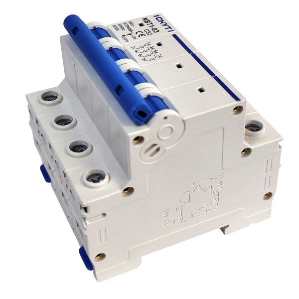 Фото - Автоматичний вимикач 4полюси 32А DIN рейка CHYT NBT1-63