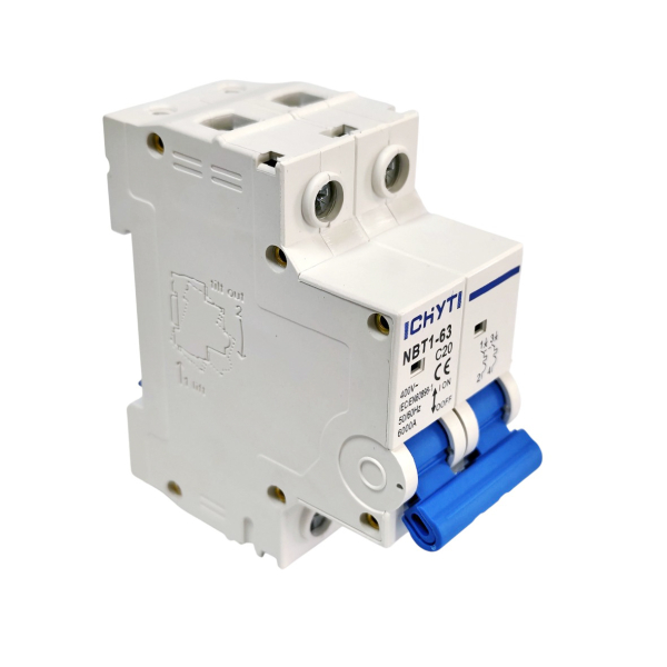Фото - Автоматичний вимикач 2полюса 20А DIN рейка CHYT NBT1-63