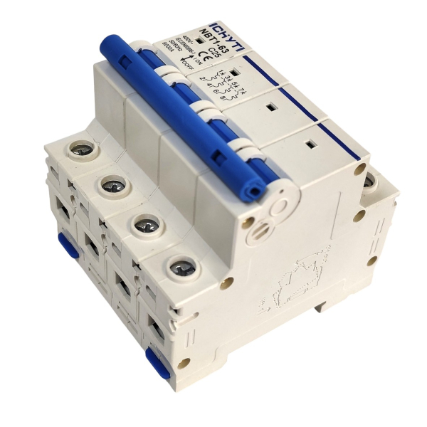 Фото - Автоматичний вимикач 4полюси 25А DIN рейка CHYT NBT1-63