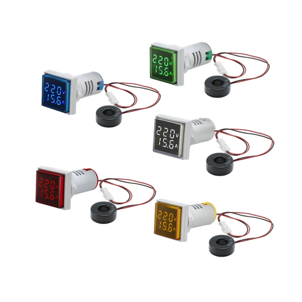 Фото - Цифровий індикатор AD101-22VAMS 60-500V. 0-100A (блакитний)