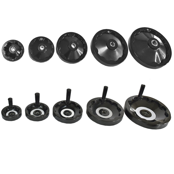 Фото - Штурвал-маховик верстатний 125мм дисковий зі складною ручкою