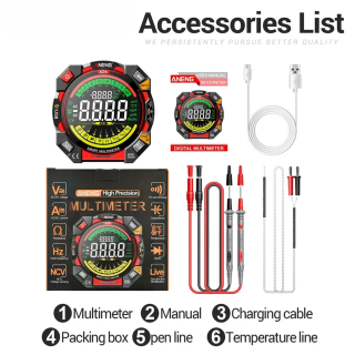 Фото - Мультиметр Aneng 626 600V AC/DC Voltage, 10A AC/DC Current, NCV, VA кольоров.дисплей, Smart, літієвий акумулятор